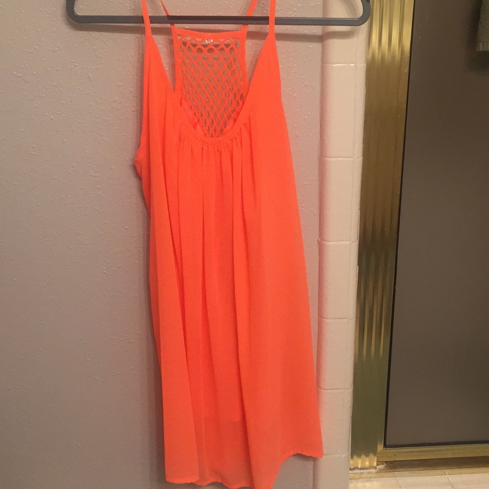 Orange mini dress